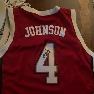 Larry Johnson Autographed UNLV Jersey